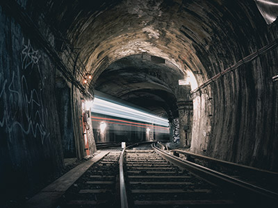 Paris metro tunnel