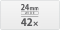 42x 24mm wide